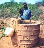 Extracting water with a bucket