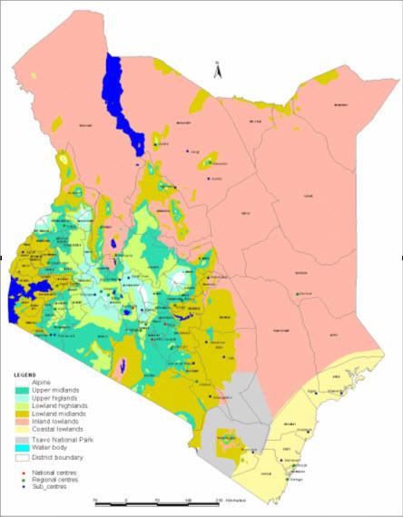 Agro-ecological zones of Kenya, Soil Survey July 2008